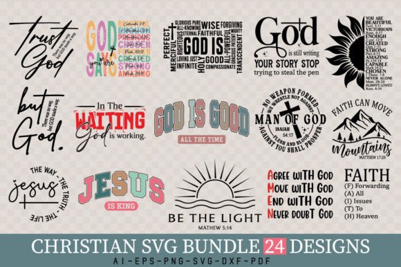 Christian SVG Bundle, Faith SVG Bundle Grafica Creazioni Di TheCreativeCraftFiles