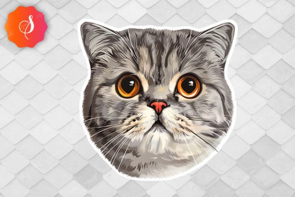 Cute Cat Sticker 12 Graphic Print Templates By Soir.art