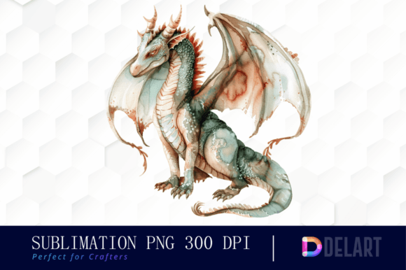 Fairy Dragon Sublimation PNG Clipart  T Graphic Illustrations By DelArtCreation