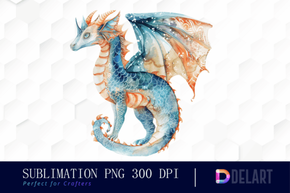 Fairy Dragon Sublimation PNG Clipart  T Graphic Illustrations By DelArtCreation