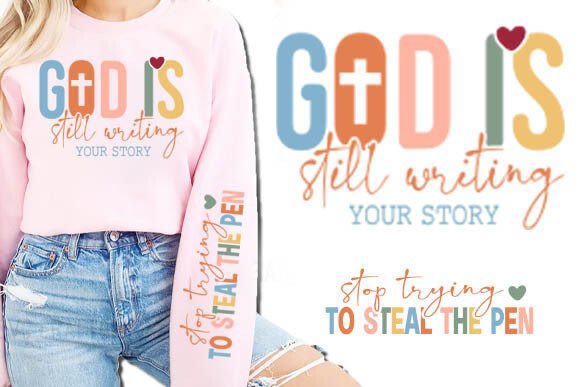God is Still Writing Your Story Sleeve Gráfico Artesanato Por Designstore