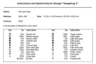 Hedgehog 3 Cross Stitch Pattern PDF Graphic Cross Stitch Patterns By lightunicorndesigns 3