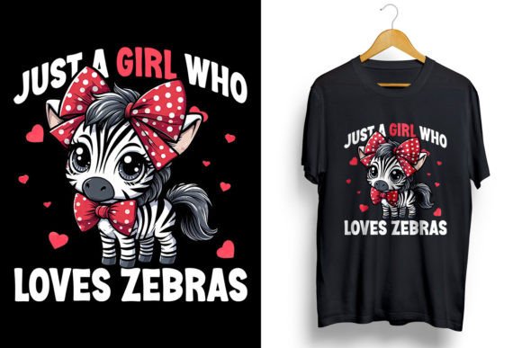 Just a Girl Who Loves Zebras PNG Graphic T-shirt Designs By ORMCreative