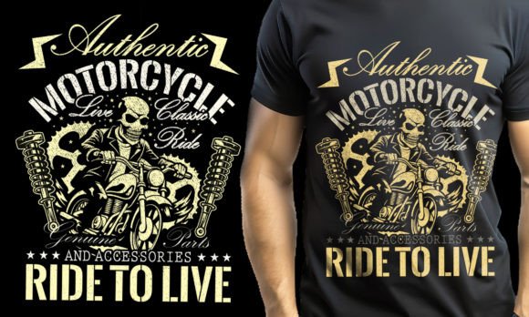 Motorcycle Rider Vintage Design Graphic T-shirt Designs By LUXURY T-SHIRT STORE
