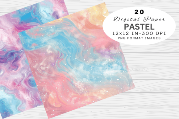 Pastel Digital Paper Graphic Patterns By Mi_Miraz