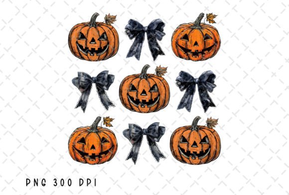 Retro Pumpkin Coquette Halloween Spooky Graphic Illustrations By Flora Co Studio