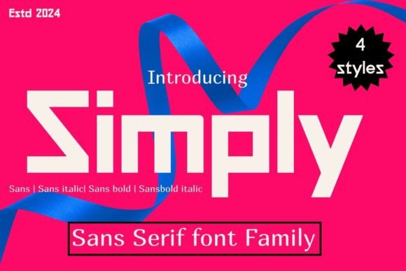 Simply Sans Serif Font By nickbeuahr