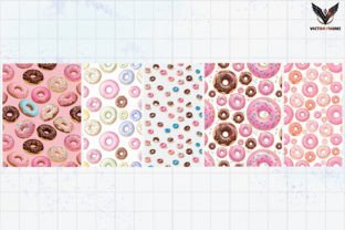 Sprinkled Donuts Seamless Patterns Grafica Illustrazioni Stampabili Di VictoryHome 3