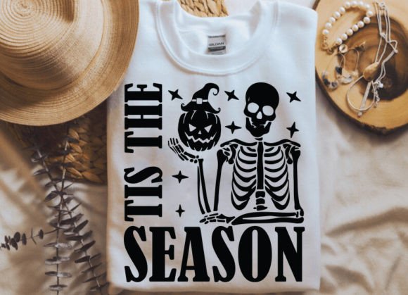 Tis the Season SVG, Funny Skeleton Svg Illustration Designs de T-shirts Par Svg Design Store020