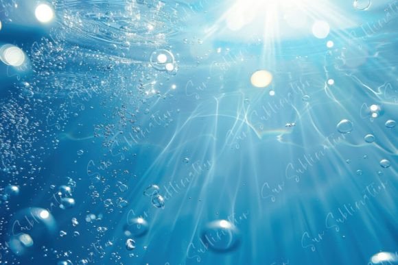 Underwater Bubble Serenity Background Grafica Sfondi Di Sun Sublimation
