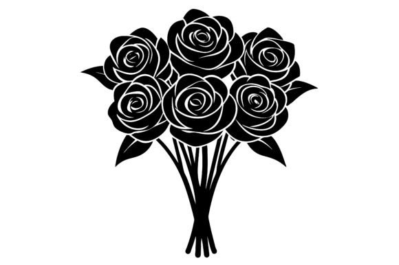 Roses Silhouette Vector Gráfico Manualidades Por SKShagor Barmon