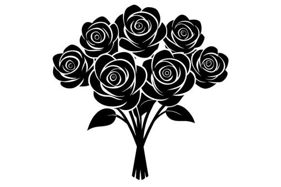 Roses Silhouette Vector Graphic Crafts By SKShagor Barmon