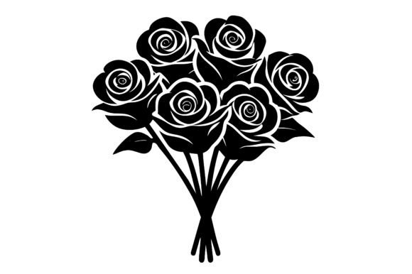 Roses Silhouette Vector Graphic Crafts By SKShagor Barmon