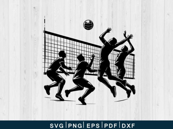 Volleyball Svg Vector Silhouette File Afbeelding Crafts Door shikharay410