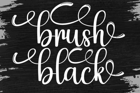 Brush Black Skript-Schriftarten Schriftart Von Creativewhitee