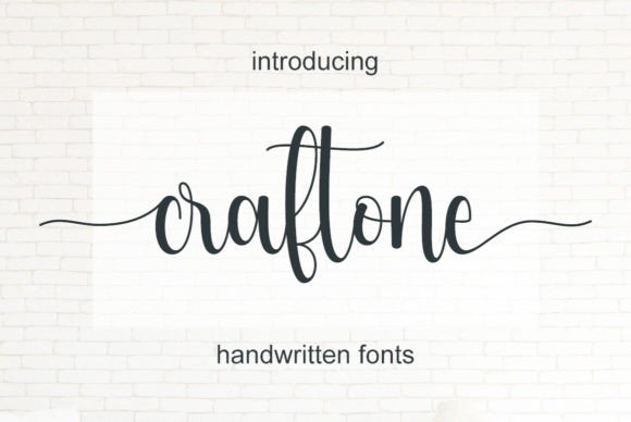 Craftone Skript-Schriftarten Schriftart Von Hardiboy Design