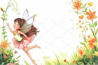 Fairy Girl Birthday Card, JPG 6S-30 Grafik Druckbare Illustrationen Von SWcreativeWhispers 10