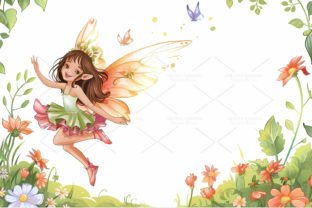 Fairy Girl Birthday Card, JPG 6S-30 Grafik Druckbare Illustrationen Von SWcreativeWhispers 6
