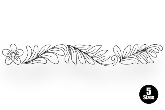 Floral Border Borders Embroidery Design By Embiart