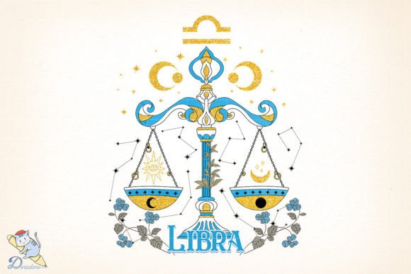 Floral Zodiac Libra Sublimation Graphic Crafts By Dori Story