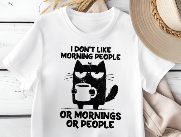 Funny Cat Png, Coffee Png, Funny Mom Graphic T-shirt Designs By DeeNaenon