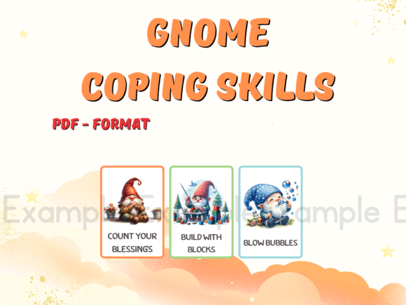 Gnome Coping Skills Flashcards for Kids Graphic K By Picmaster Studio