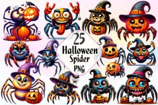 Halloween Clipart, Spider Clipart PNG Afbeelding Afdrukbare Illustraties Door LiustoreCraft 1