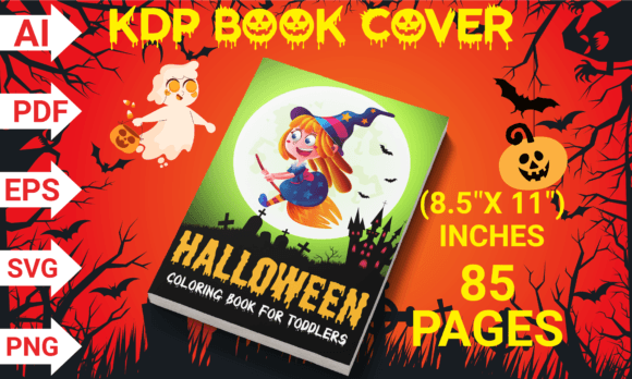 Halloween Coloring Book Cover for Kids Graphic Coloring Pages & Books Kids By Merch Creative