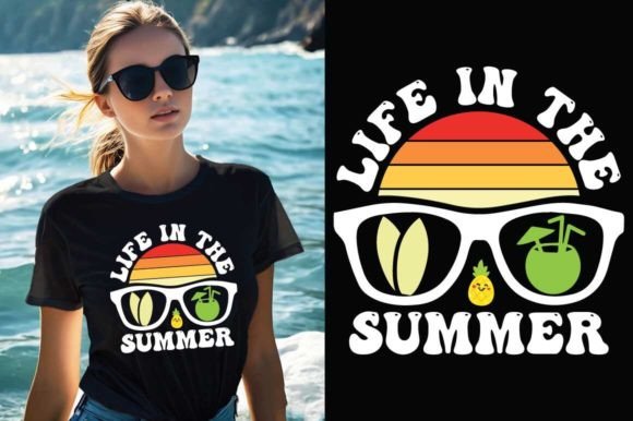 Life in the Summer Skull Beach T Shirt Graphic T-shirt Designs By almamun2248