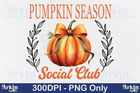 Pumpkin Season, Coquette Halloween Fall Graphic T-shirt Designs By Arkin Designs Shop