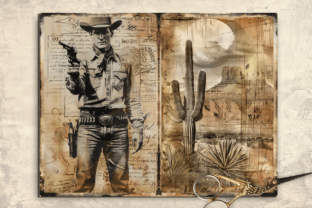 Vintage Western Junk Journal Pages Graphic Print Templates By Dear Eve 5