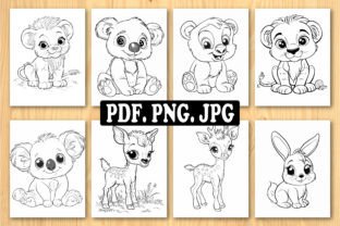 300 Cute Baby Animals Coloring Pages KDP Grafica Pagine e libri da colorare per bambini Di PLAY ZONE 3