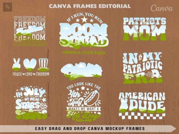 4th Independent All Love Canva Frame Graphic Print Templates By GoldenFlower
