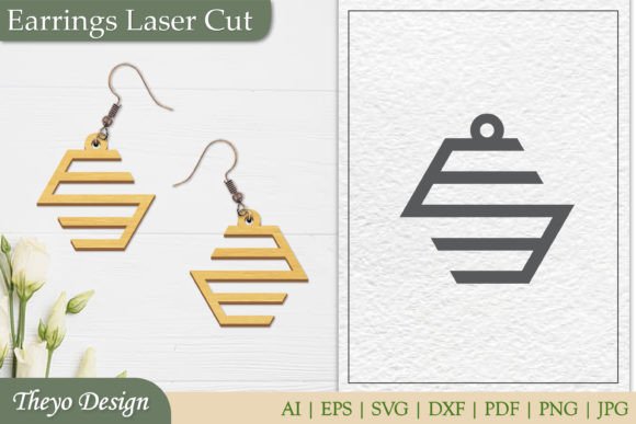 Abstract Celtic Earrings Laser Cut Graphic Crafts By Theyo Design
