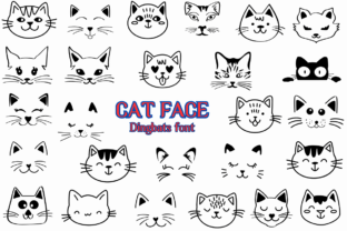 Cat Face Dingbats Font By Jeaw Keson 1