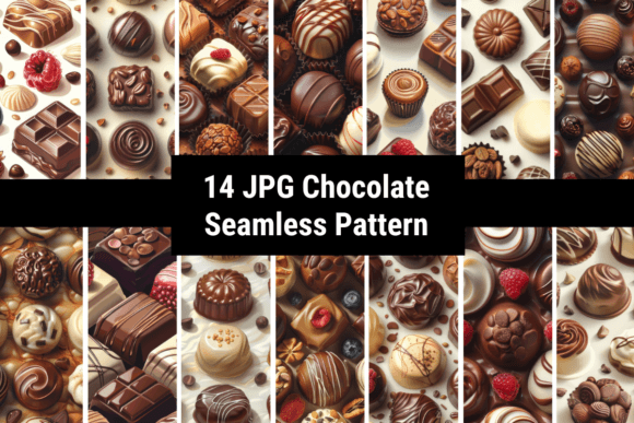 Chocolate Seamless Pattern Graphic AI Patterns By LvnaArtistry