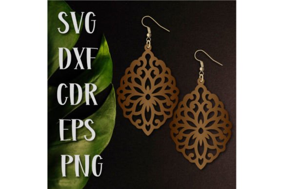 Earrings SVG, Dangle Earrings Laser Cut Graphic Crafts By Fine Cutting Templates