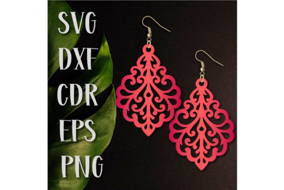 Earrings SVG, Jewelry SVG, Laser Cut Afbeelding Crafts Door Fine Cutting Templates