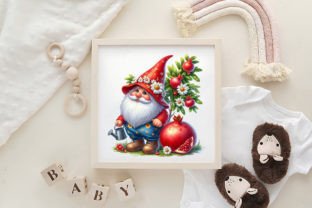 Gnome Clipart, Pomegranate Gnome Png Graphic Illustrations By RobertsArt 6