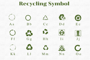 Recycling Symbol Dingbats Font By Nongyao 2