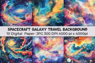 Spacecraft Galaxy Travel Background Graphic Backgrounds By mirazooze 1