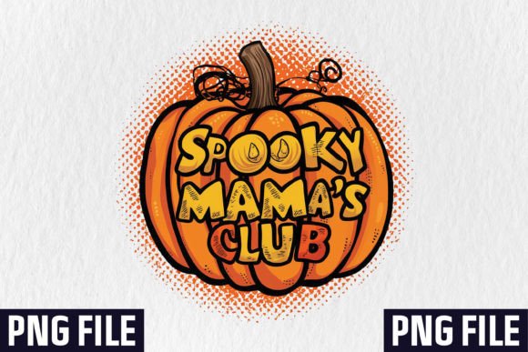 Spooky Mama's Club Sublimation T-Shirt Grafik T-shirt Designs Von Craft Sublimation Design