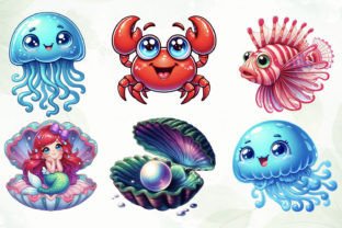 Beautiful Ocean Animals Sublimation Graphic Illustrations By JaneCreative 5