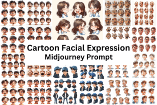 Cartoon Facial Expression Gráfico Ilustraciones Imprimibles Por Digital Delight 1