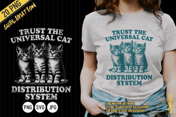 Cat Distribution System Retro Shirt SVG Graphic T-shirt Designs By kennpixel