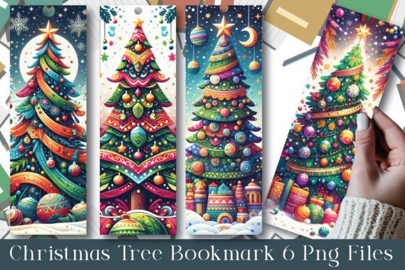 Christmas Tree Bookmark Graphic Crafts By CraftArtStudio