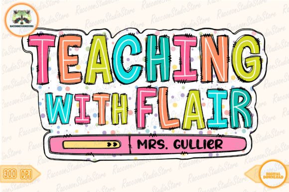 Custom Teaching with Flair Png Afbeelding Crafts Door RaccoonStudioStore