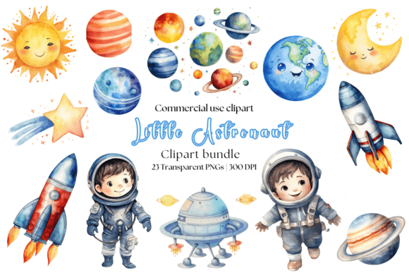 Little Astronaut Clipart Graphic AI Transparent PNGs By Clip Craft Emporium
