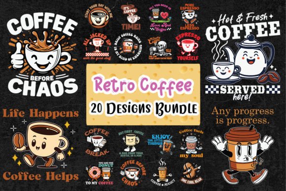 Retro Coffee SVG Bundle Graphic Crafts By Glamour