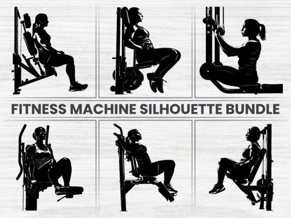 Sports Man Exercises in the Gym Machine Graphic Crafts By TeesXpress